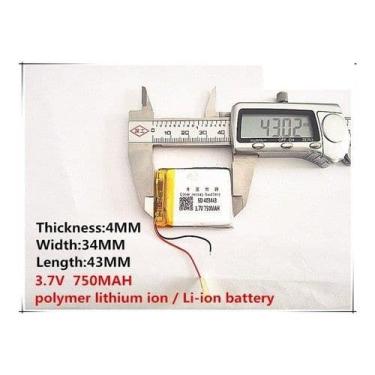 Imagem de Bateria 3,7v 750mah  4mm X 34mm X 43mm Gps - bgb
