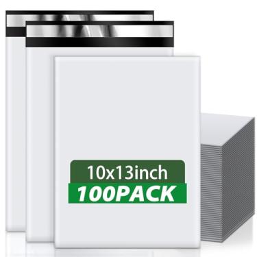 Imagem de Oududianzi Envelopes de poliéster 10 x 13, 100 peças de sacos de envio à prova d'água, sacos de correio autoselados, sacos de poliéster grossos para envio, sacos de embalagem de poliéster para