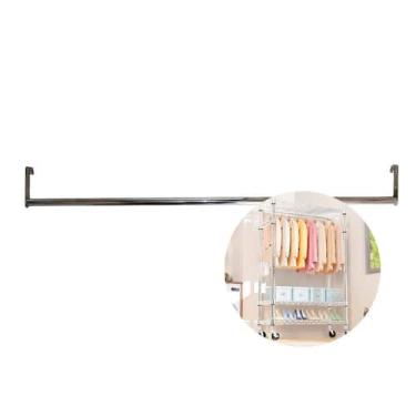 Imagem de Haste Cabideiro Para Estante Aço Cromado 120cm Largura Arara - Uteall