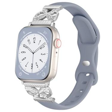 Imagem de Rebnihc pulseira de relógio, Azul bebê, 42mm/44mm/45mm/46mm/49mm