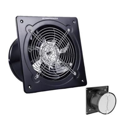 Imagem de Black,220V,Exaustor de Cozinha de Baixo Ruído - Ventilador de Parede à Prova de Explosão 350CFM para Garagens, Caves, Casas de Banho e Tendas de Cultivo (6 Polegadas)