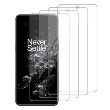 Imagem de iCsapr Pacote com 4 protetores de tela de vidro compatíveis com OnePlus 10T 5G / CPH2415, CPH2413, CPH2417, CPH2419 [dureza 9H] - vidro temperado HD, resistente a arranhões, fácil instalação