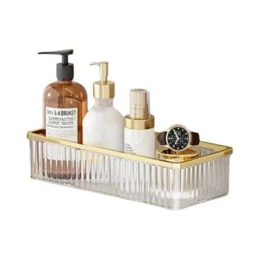 Imagem de Prateleira De Banheiro Em Acrílico Sem Perfuração Organizador De Maqui
