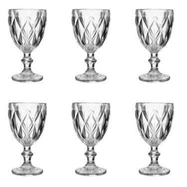 Imagem de Jogo De Taça Diamond Vidro 260 ml 6 Peças - Wincy Casa