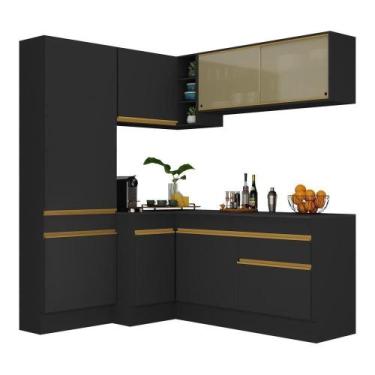 Imagem de Armário De Cozinha Completa De Canto Com Rodapé Veneza Multimóveis V20