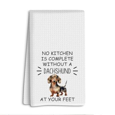 Imagem de Dachshund Toalhas de cozinha altamente absorventes pano de prato, presentes de dachshunds para mulheres, presentes para amantes de dachshund, toalhas de mão para cães, toalha de chá para banheiro e
