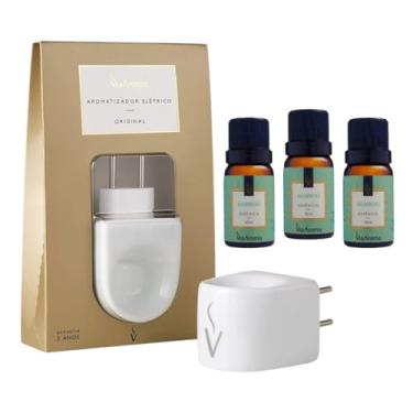 Imagem de Kit Aromatizador Elétrico Bivolt Original Via Aroma com 3 Essências 10ml Bamboo