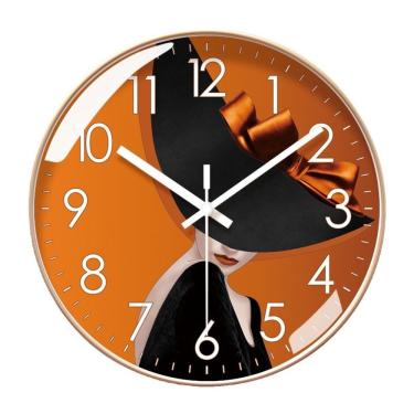 Imagem de Relógio de parede moderno, silencioso, redondo, 30 cm, com design elegante