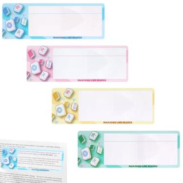 Imagem de 4pçs Localizadores Linhas Cartas Mahjong, Multicoloridos Guia Fofo Mahjong Auxiliar Regras Acessórios para Iniciantes Noites de Jogos Viagens Festas Presentes Portáteis