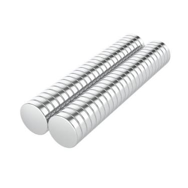 Imagem de Ímãs de neodímio JIUMAG N35 9 mm x 2 mm 50 unidades