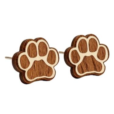 Imagem de Brincos de madeira para mulheres, pé grande, softball, tênis, pinguim, tartaruga, cão, gato, vaca, pato, Papai Noel, preguiça, hipopótamo, margarida, golfinho, fofo, vintage, hipoalergênico, brincos