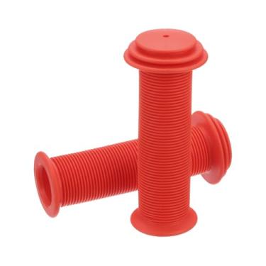 Imagem de Generic 1 par de manoplas de guidão de bicicleta 10,5 cm tira antiderrapante de borracha cogumelo para guidão de 7/20.3 cm para mountain bikes road mini scooter, vermelho