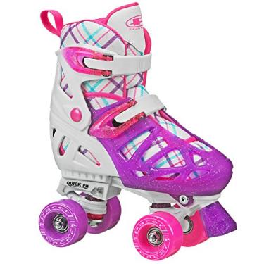Imagem de Pacer XT70 Patins Quadriciclos Artísticos Ajustáveis para Crianças Jovens (Branco Médio)