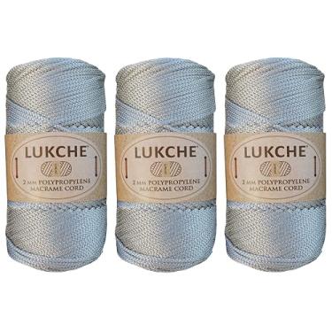 Imagem de Cordão de macramê de poliéster 2 mm x 125 jardas, corda de macramê premium 100% polipropileno, fio colorido, bolsa de macramê de crochê para cabides de parede, bolsas, placas inferiores, tapetes