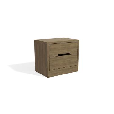 Imagem de Mesa De Cabeceira Com 2 Gavetas Kappesberg S822 Nogueira