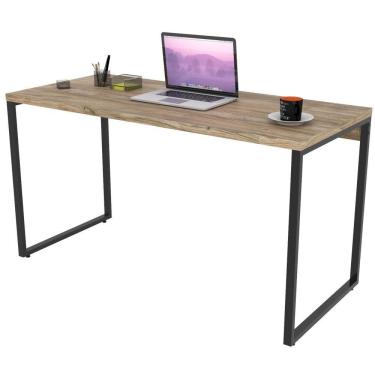 Imagem de Mesa Para Escritório Home Office Estilo Industrial Form C01 135 Cm Carvalho - Lyam Decor