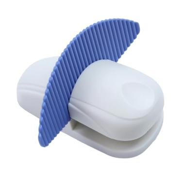 Imagem de LC LICTOP Suporte de papel para mesa, suporte de documentos portátil ABS tipo prensa para mesa, pode conter 15 folhas de papel A4, suporte de digitação essencial de escritório (azul)