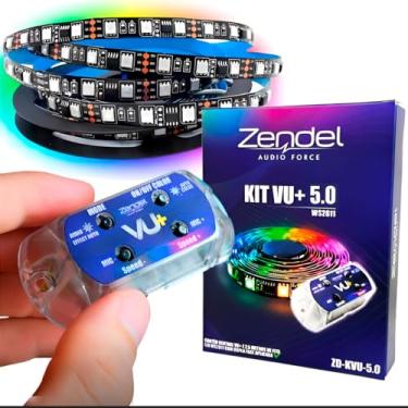 Imagem de Fita Led Ws2811 5m Endereçavel 300 Leds Ip20 + Controladora Rgb Rítmica Zendel ZD-KVU-5