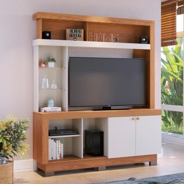 Imagem de Estante Home Theater Para Tv Até 50" 2 Portas Valença Freijó Off White