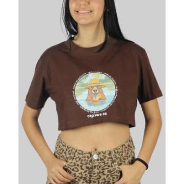 Imagem de Cropped DR7 Street Capivare-se - Marrom-Feminino