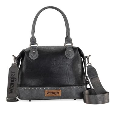 Imagem de Wrangler Bolsa médica de dois tons com alça superior e bolsa de ombro feminina, Raw Cannon Preto, 10.5" x 4.5" x 8", Zíper