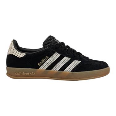 Imagem de adidas Tênis feminino estilo de vida Gazelle Indoor (preto/bege/chiclete), Preto/bege/chiclete, 38