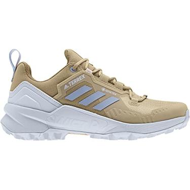 Imagem de adidas Tênis de caminhada feminino Terrex Swift R3 Gore-tex, Tom bege/céu ambiente/azul halo, 40