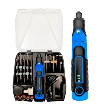 Imagem de Mini Retífica 57 em 1 Sem Fio, Portátil Multifuncional com Kit de Acessórios Completo Inclusos