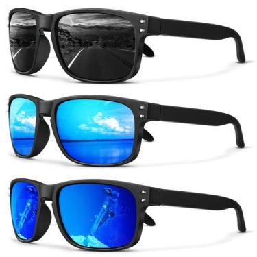 Imagem de Óculos de sol quadrados polarizados masculinos ANYLUV com proteção UV4