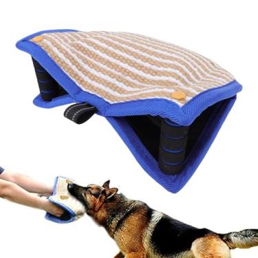 Imagem de Luqeeg Almofada de Mordida Segura para Mordida de Cachorro, Brinquedo de Reboque de Linho Duradouro Com 2 Alças Fortes Ferramenta de Treinamento de Travesseiro de Mordida de Camada