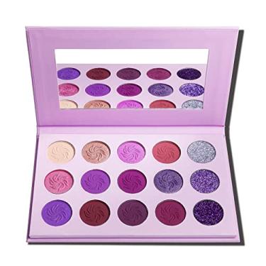 Imagem de Paleta de Sombra Olhos 15 Cores Pó Fino Mate Brilho Maquiagem Diária Festa Casual Casamento Salão Profissional Uso Pessoal Longa Duração