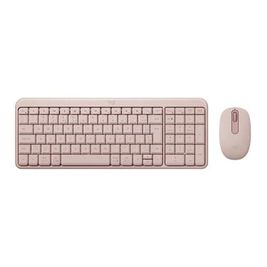 Imagem de Teclado E Mouse Bluetooth Abnt2 Logitech Mk250 Rosa