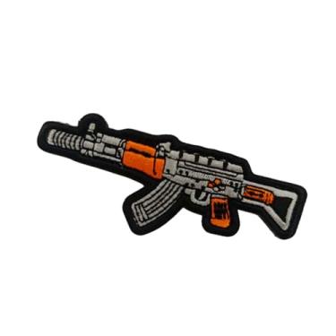 Imagem de Ruoming 1 peça de remendo bordado com design de rifle tático, fecho de gancho e laço estilo militar, para coletes e bolsas (rifle 3)