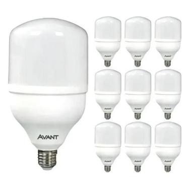 Imagem de Kit 10 Lâmpada LED Bulbo 40W Branco - Frio 6500K E27 AVANT