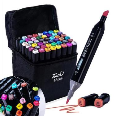 Imagem de Caneta Touch 48 Cores Criativo Artístico Permanente Ideal Colorir - FS