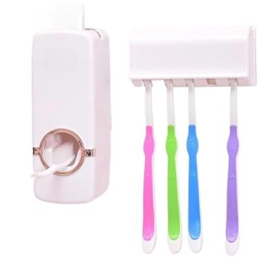 Imagem de Porta Escova de Dentes com Esterilizador UV e Dispenser de Pasta – Suporte para 4 Escovas Recarregável USB(SIMPLES SEM/UV 1 UN)