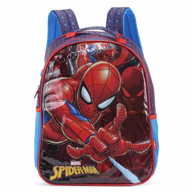 Imagem de Mochila Escolar Xeryus 14 SpiderMan Basic 13333 Vermelho e Azul - Infantil-Masculino