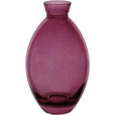 Imagem de VASO DECORATIVO ENFEITE CASA GARRAFA HOME&CO VIDRO 12x7x7cm ROXO