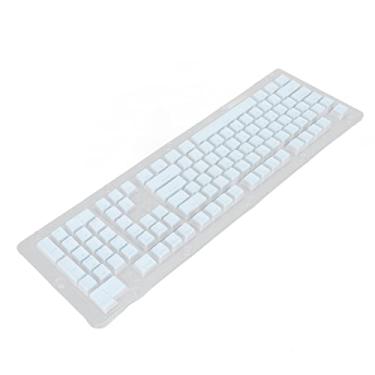 Imagem de aqxreight PBT Keycaps Alto Baixo Layout Camada Dupla 2 Cores 108 Teclas Teclados Mecânicos para 61 87 104 108 Teclado Branco para Movimento que de Mão Adota Teclas Translúcidas e (Azul)