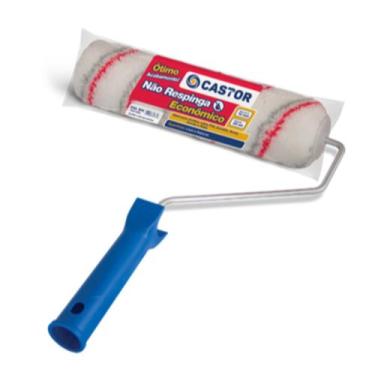 Imagem de Rolo  Pintura Castor Lâ Não Respinga Econômico 10mm x 23cm com cabo