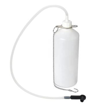 Imagem de QUNNIE Sangrador de freio 1L, reservatório de fluido de freio, garrafa de substituição de óleo de freio do trocador de fluido de freio, garrafa de travamento de fluido de freio com mangueira de 61 cm
