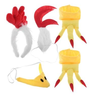Imagem de Toyvian Conjunto de de Galo: Inclui Tiara, Rabo, Bico, Nariz E Pés. Ideal para Cosplay, Festas Temáticas de Animais E Halloween, Com Acessórios para Crianças E Adultos.
