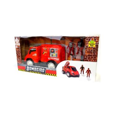 Imagem de Caminhao Base Móvel Bombeiro com 2 Bombeiros - Samba Toys