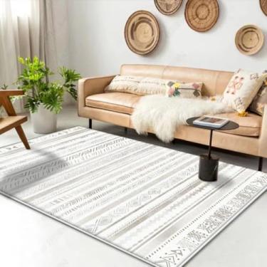 Imagem de Tapete geométrico para sala de estar, decoração de casa, tapete para quarto, closet (1,9 x 2,9 pés (60 x 90 cm)/ML005-sem fiapos-5)