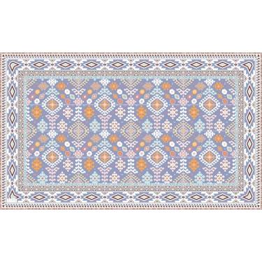 Imagem de IRI-GIRI Tapete de vinil para cozinha decorativo linóleo PVC piso de azulejo, colorido, durável, antiderrapante, lavável à mão e protege pisos 99,8 cm x 59,9 cm, Kilim 293