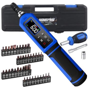 Imagem de PUIBERS Conjunto de chaves de fenda de torque digital, chave de fenda de torque de 0,9 a 6 Nm, 32 bits com torque ajustável, ± 2% de precisão, visor LCD, conversão de 5 unidades para fixação de