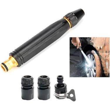 Imagem de Bico Engate Rápido Alta Pressão 3 em 1 Multifuncional para Jardim e Carros Mangueira e Torneira Bico Pistola de Alta Pressão com Engate Rápido e Vedação Segura