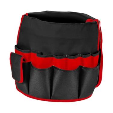 Imagem de Ｂｅｓｇａ Bolsa organizadora para ferramentas de jardinagem, ideal para guardar ferramentas como tesouras, Preto Vermelho