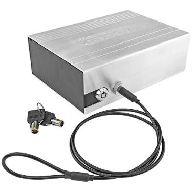 Imagem de Seguro para arma portátil, prata – Estojo de transporte de alumínio e aço para carro, barco, escritório ou casa