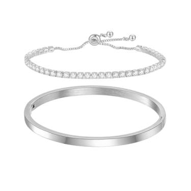 Imagem de VanSabrina Conjunto de pulseira banhada a ouro, Medium, Aço inoxidável, Sem Pedra Preciosa